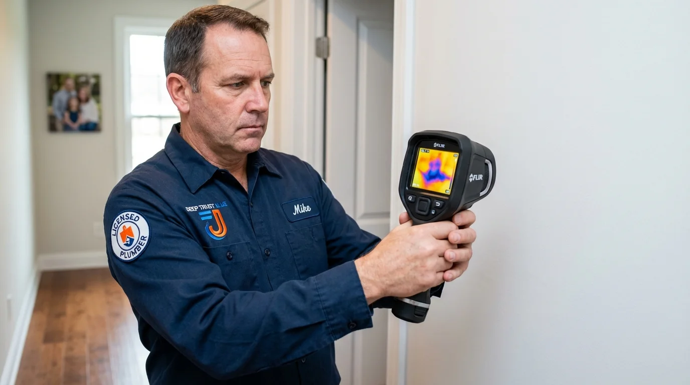 Thermal imaging leak detection by Johns Plumbing LLC in Swansboro